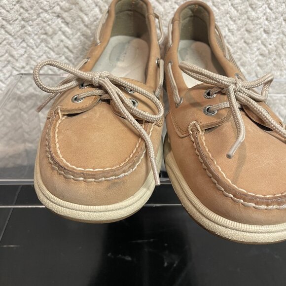Sperry Top Sider Womens Tan Boat Shoes 2-eye Loafers size 8M Nautical Preppy - Picture 4 of 8